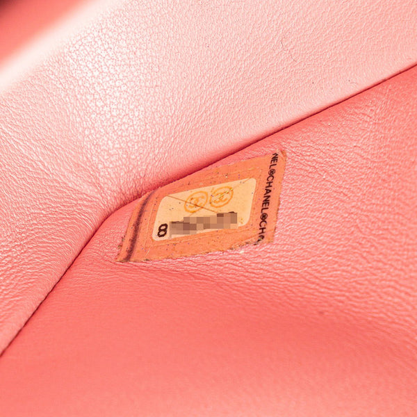 シャネル マトラッセ ココマーク Wフラップ チェーン ショルダーバッグ ハンドバッグ ピンク キャビアスキン レディース CHANEL 【中古】