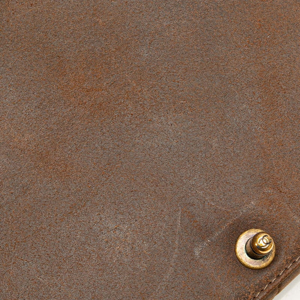 シャネル ボーイシャネル30 ココマーク チェーン ショルダーバッグ ハンドバッグ パープル ブラウン ラムスキン スウェード レディース CHANEL 【中古】