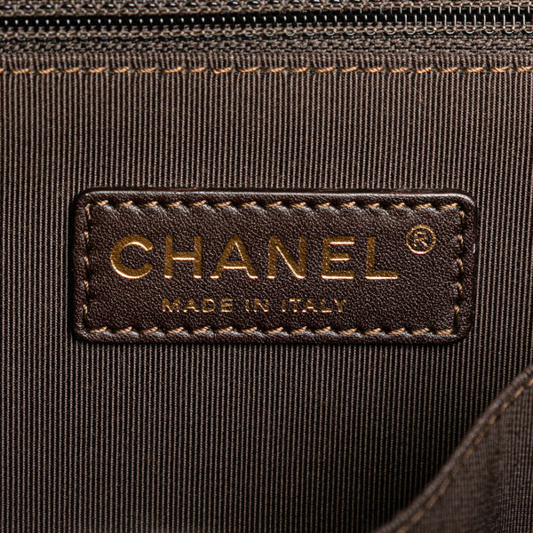 シャネル ボーイシャネル30 ココマーク チェーン ショルダーバッグ ハンドバッグ パープル ブラウン ラムスキン スウェード レディース CHANEL 【中古】