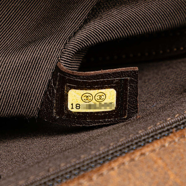 シャネル ボーイシャネル30 ココマーク チェーン ショルダーバッグ ハンドバッグ パープル ブラウン ラムスキン スウェード レディース CHANEL 【中古】