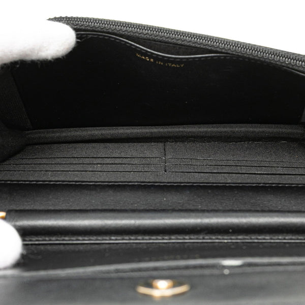 シャネル ボーイシャネル ココマーク チェーンウォレット ショルダーバッグ ブラック ゴールド キャビアスキン レディース CHANEL 【中古】