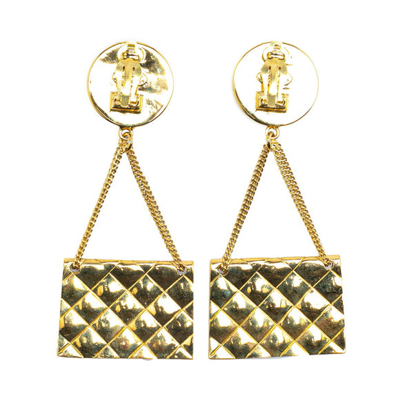 シャネル マトラッセ ココマーク コイン バッグ モチーフ イヤリング ゴールド メッキ レディース CHANEL 【中古】