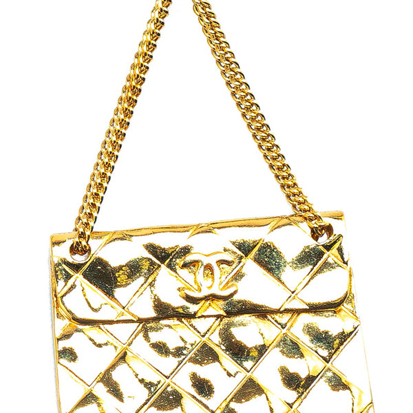 シャネル マトラッセ ココマーク コイン バッグ モチーフ イヤリング ゴールド メッキ レディース CHANEL 【中古】