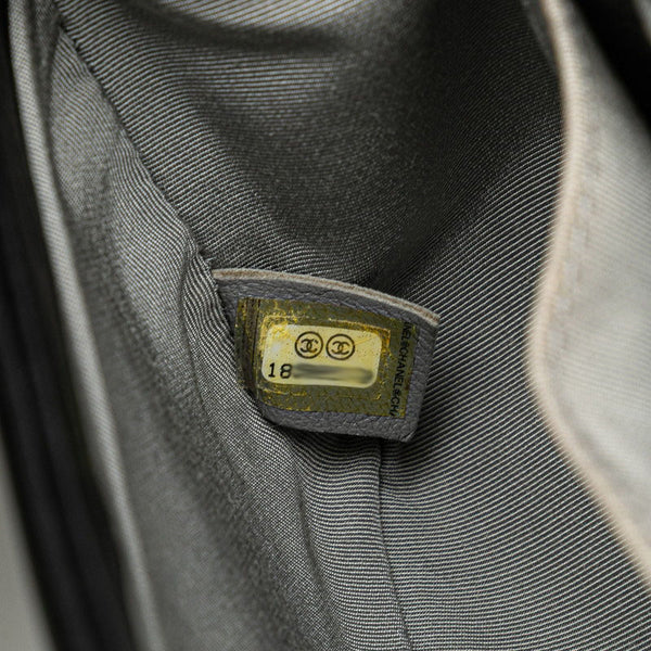 シャネル ボーイシャネル25 ワイルドステッチ チェーン ショルダーバッグ ブラック ラムスキン レディース CHANEL 【中古】