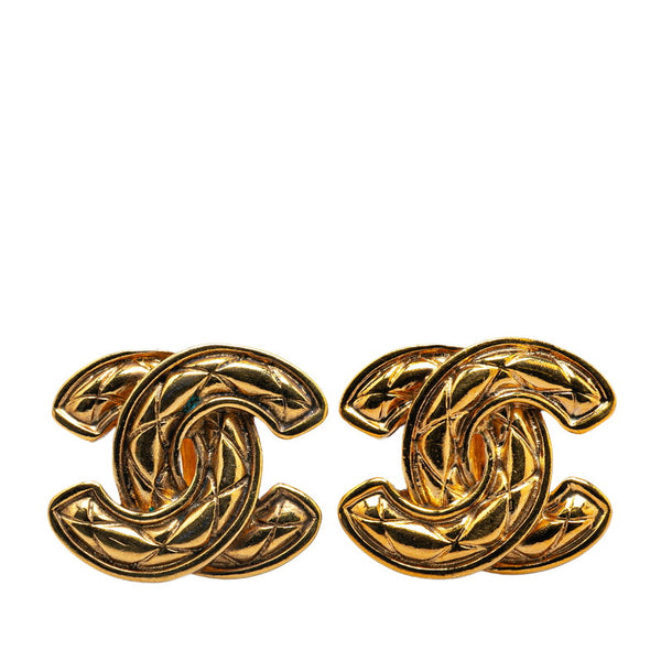シャネル マトラッセ ココマーク イヤリング ゴールド メッキ レディース CHANEL 【中古】