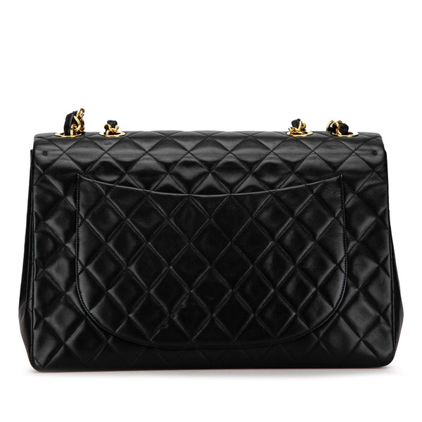 シャネル マトラッセ 34 ココマーク チェーン ショルダーバッグ ブラック ラムスキン レディース CHANEL 【中古】