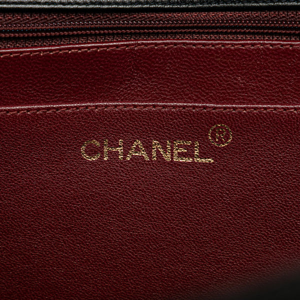 シャネル マトラッセ 34 ココマーク チェーン ショルダーバッグ ブラック ラムスキン レディース CHANEL 【中古】