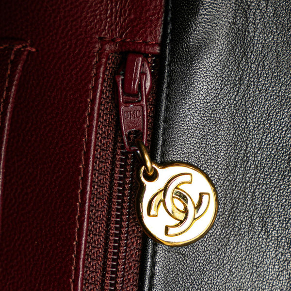 シャネル マトラッセ 34 ココマーク チェーン ショルダーバッグ ブラック ラムスキン レディース CHANEL 【中古】