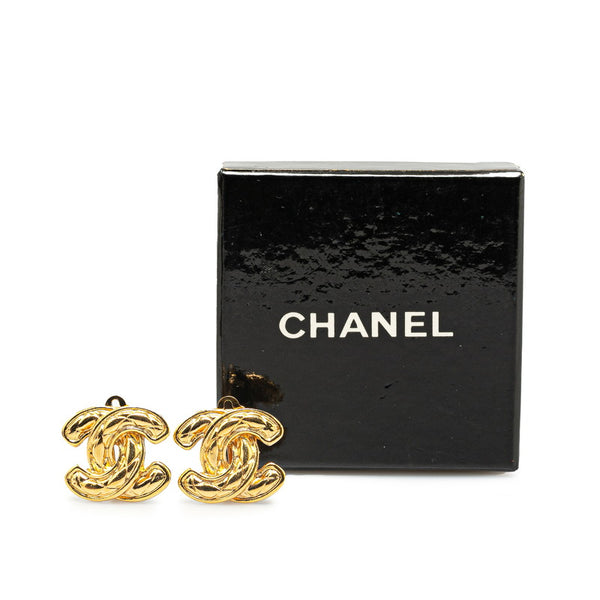 シャネル マトラッセ ココマーク イヤリング ゴールド メッキ レディース CHANEL 【中古】