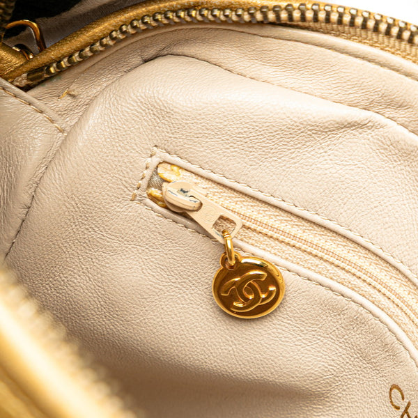 シャネル マトラッセ ココマーク ココボール チェーンショルダーバッグ ゴールド ラムスキン レディース CHANEL 【中古】