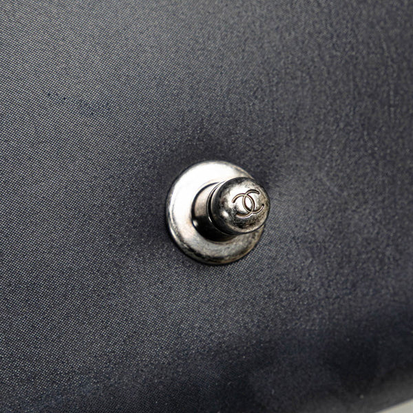 シャネル ボーイシャネル チェーン ハンドバッグ ブラック ホワイト ムートン レザー レディース CHANEL 【中古】