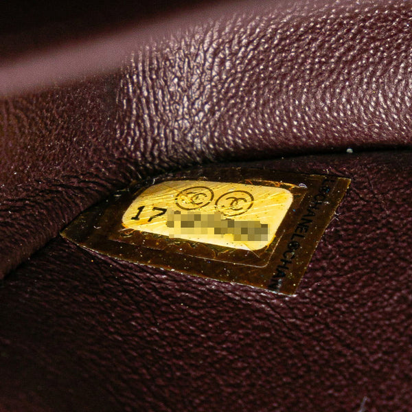 シャネル マトラッセ ココマーク Wフラップ チェーン ショルダーバッグ ハンドバッグ ワインレッド パープル ラムスキン レディース CHANEL 【中古】