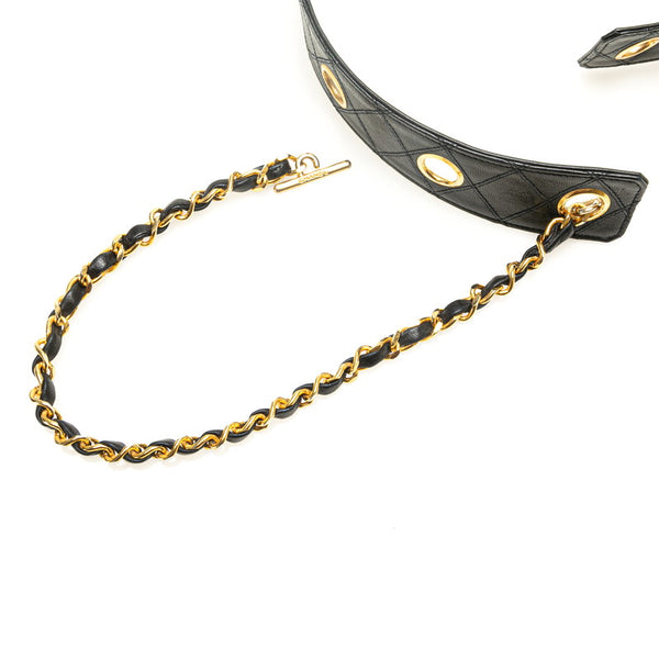 シャネル ビコローレ ベルト サイズ:70/28 ブラック レザー レディース CHANEL 【中古】