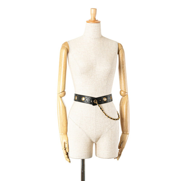 シャネル ビコローレ ベルト サイズ:70/28 ブラック レザー レディース CHANEL 【中古】