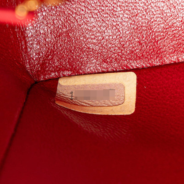 シャネル マトラッセ 17 ココマーク チェーン ショルダーバッグ レッド ラムスキン レディース CHANEL 【中古】