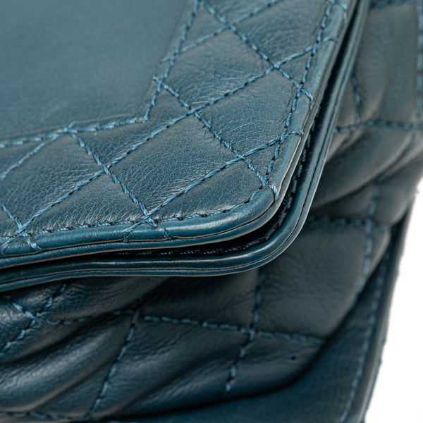 シャネル ボーイシャネル ココマーク チェーンショルダーバッグ ブルー レザー レディース CHANEL 【中古】