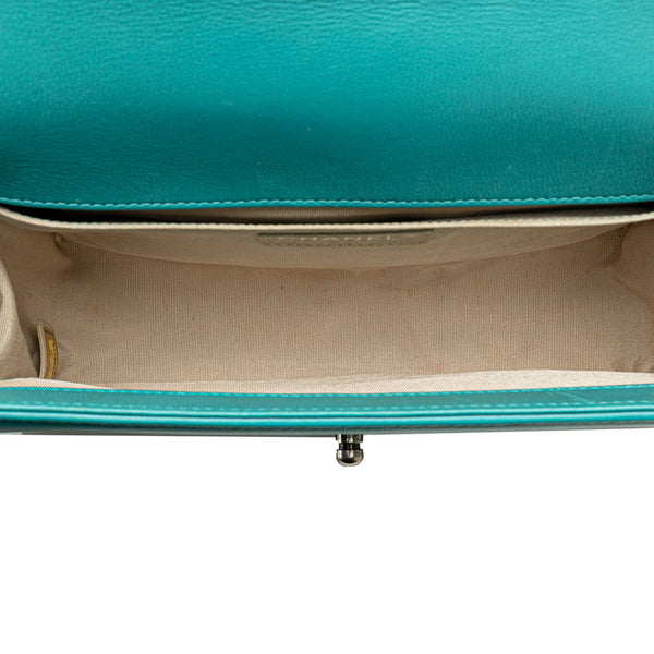 シャネル ボーイシャネル25 ワイルドステッチ チェーン ショルダーバッグ ライトブルー ラムスキン レディース CHANEL 【中古】