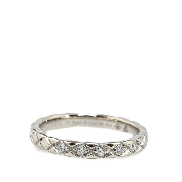 シャネル マトラッセ ココクラッシュ コレクション マリッジ スモール キルティング リング 指輪 Pt950 プラチナ ダイヤモンド レディース CHANEL 【中古】