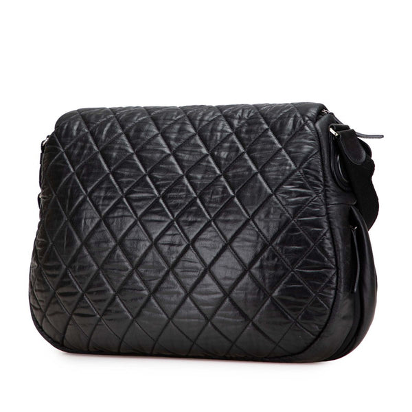 シャネル マトラッセ コココクーン ココマーク 斜め掛け ショルダーバッグ ブラック レザー レディース CHANEL 【中古】