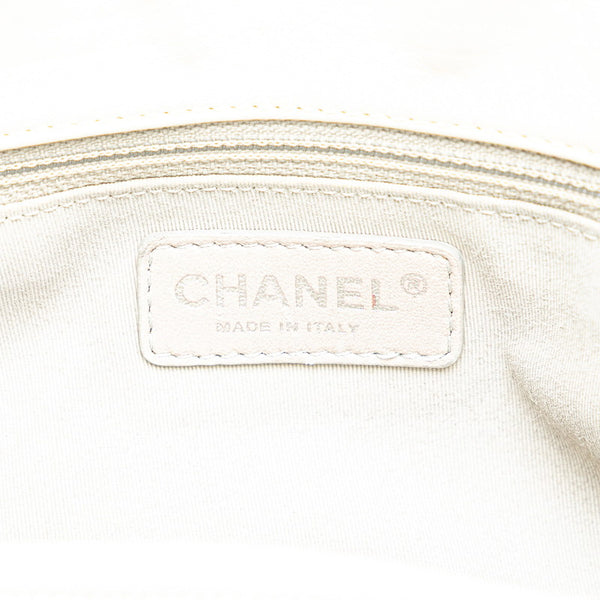 シャネル バブルキルト ココマーク チェーン ワンショルダーバッグ ホワイト ラムスキン レディース CHANEL 【中古】