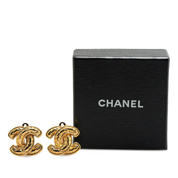 シャネル マトラッセ ココマーク イヤリング ゴールド メッキ レディース CHANEL 【中古】