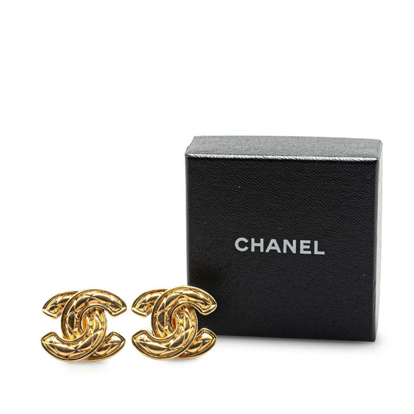 シャネル マトラッセ ココマーク イヤリング ゴールド メッキ レディース CHANEL 【中古】