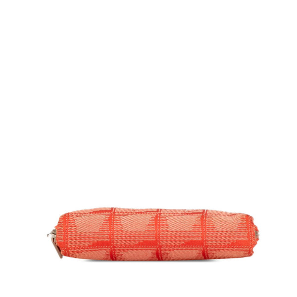 シャネル ニュートラベルライン ポーチ コインケース レッド キャンバス レディース CHANEL 【中古】