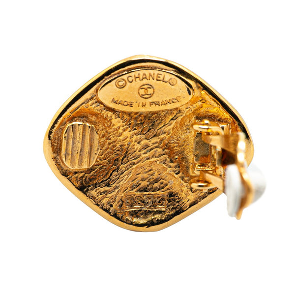 シャネル マトラッセ ひし形 モチーフ イヤリング ゴールド メッキ レディース CHANEL 【中古】