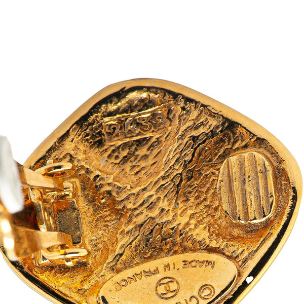 シャネル マトラッセ ひし形 モチーフ イヤリング ゴールド メッキ レディース CHANEL 【中古】