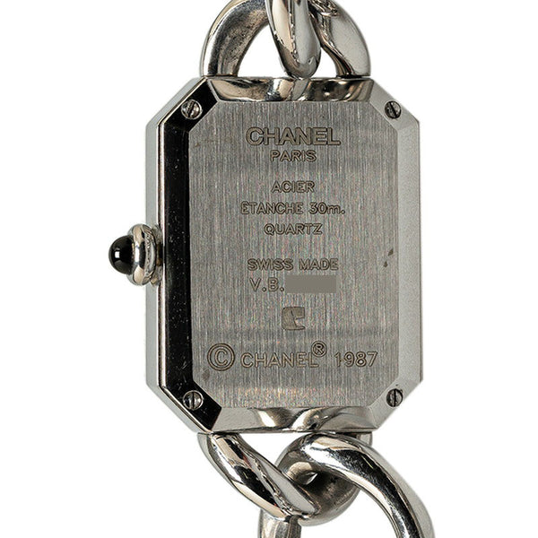 シャネル プルミエール 腕時計 サイズ:M H0452 クオーツ ブラック文字盤 ステンレススチール レディース CHANEL 【中古】