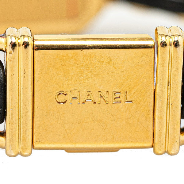 シャネル プルミエール 腕時計 サイズ:L H0001 クオーツ ブラック文字盤 メッキ レディース CHANEL 【中古】