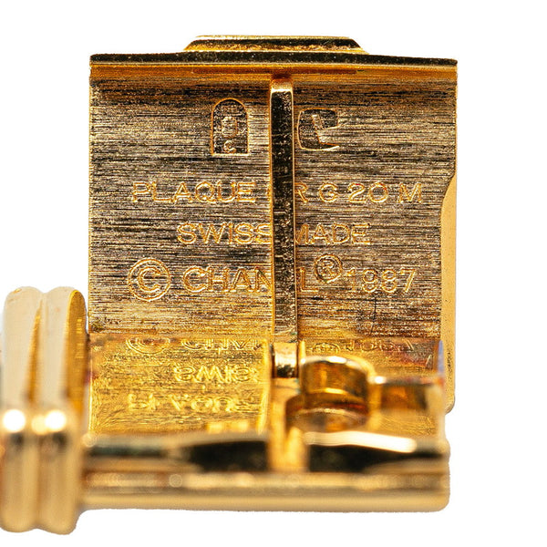 シャネル プルミエール 腕時計 サイズ:L H0001 クオーツ ブラック文字盤 メッキ レディース CHANEL 【中古】