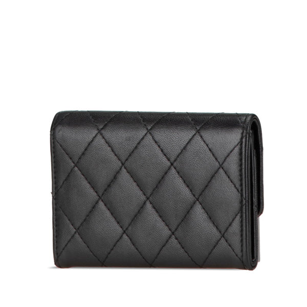 シャネル マトラッセ ココマーク カードケース パスケース A50169 ブラック レザー レディース CHANEL 【中古】