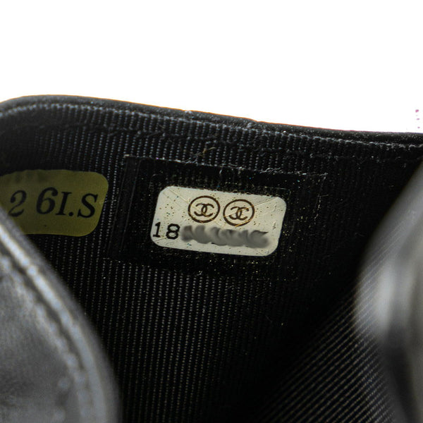 シャネル マトラッセ ココマーク カードケース パスケース A50169 ブラック レザー レディース CHANEL 【中古】