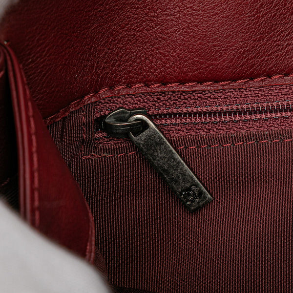 シャネル ボーイシャネル25 チェーン ショルダーバッグ ワインレッド ボルドー ラムスキン レディース CHANEL 【中古】