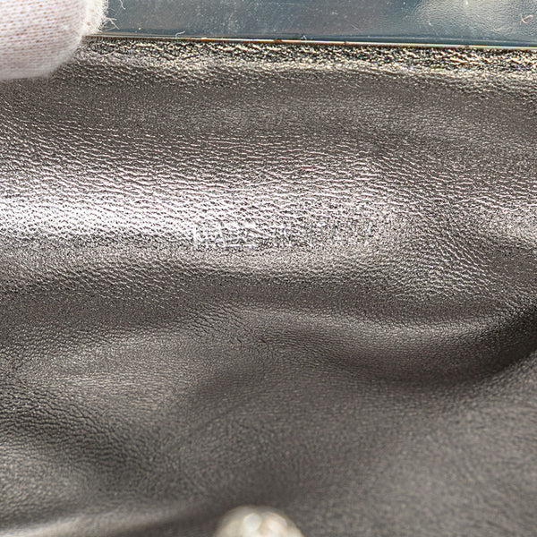 シャネル マトラッセ ココマーク がま口 チェーン ショルダーバッグ シルバー ラムスキン レディース CHANEL 【中古】