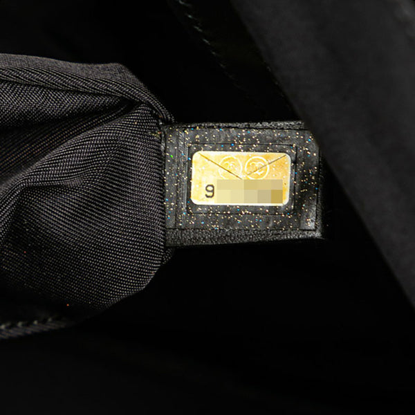 シャネル ニュートラベルライントートMM トートバッグ A15991 ブラック ナイロン レザー レディース CHANEL 【中古】