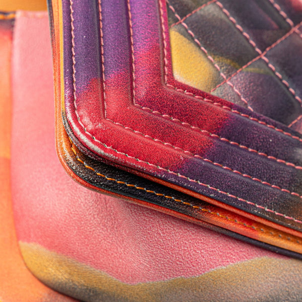 シャネル ボーイシャネル ココマーク チェーン ショルダーバッグ ハンドバッグ ピンク マルチカラー レザー レディース CHANEL 【中古】