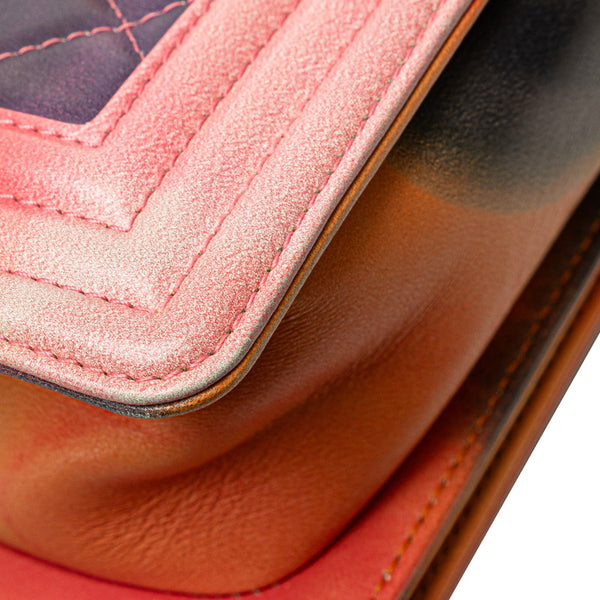 シャネル ボーイシャネル ココマーク チェーン ショルダーバッグ ハンドバッグ ピンク マルチカラー レザー レディース CHANEL 【中古】