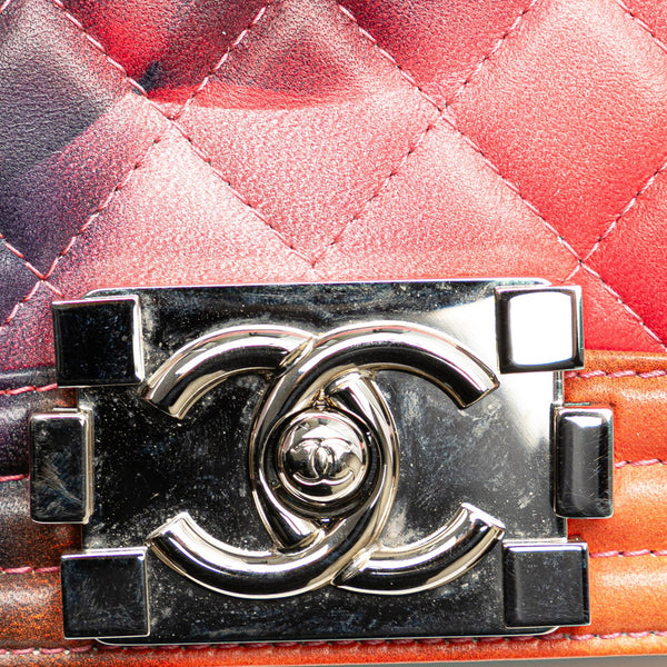 シャネル ボーイシャネル ココマーク チェーン ショルダーバッグ ハンドバッグ ピンク マルチカラー レザー レディース CHANEL 【中古】