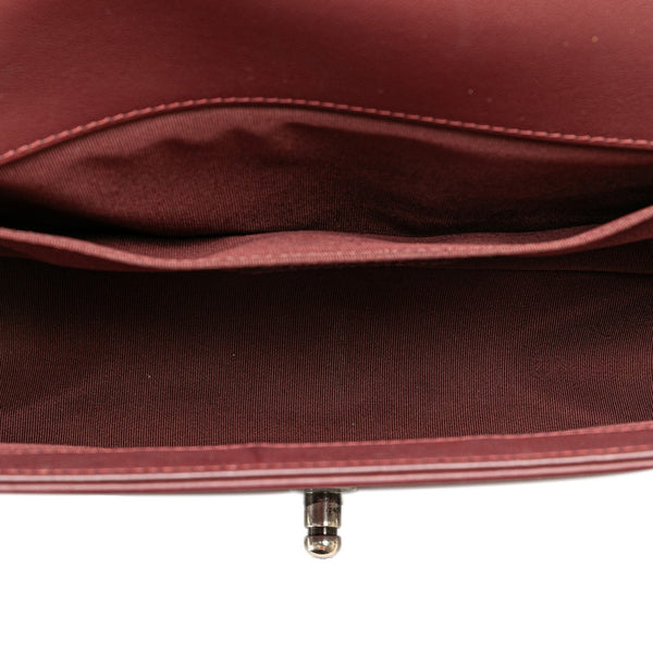 シャネル ボーイシャネル25 ココマーク チェーン ショルダーバッグ ワインレッド ベロア レディース CHANEL 【中古】