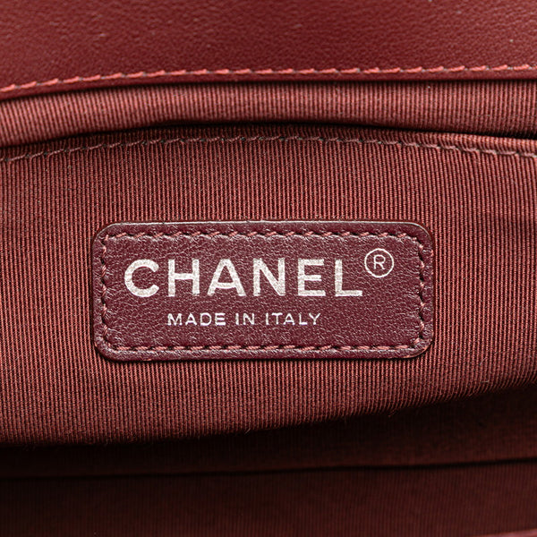 シャネル ボーイシャネル25 ココマーク チェーン ショルダーバッグ ワインレッド ベロア レディース CHANEL 【中古】