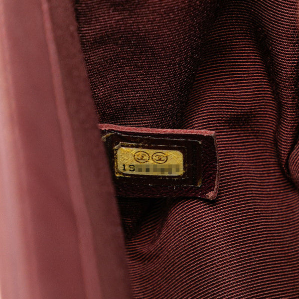 シャネル ボーイシャネル25 ココマーク チェーン ショルダーバッグ ワインレッド ベロア レディース CHANEL 【中古】