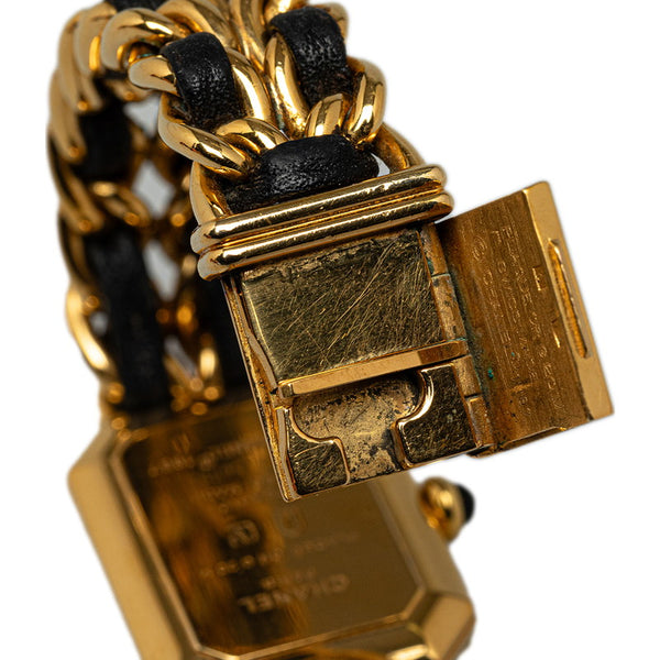 シャネル プルミエール 腕時計 サイズ:L H0001 クオーツ ブラック文字盤 メッキ レディース CHANEL 【中古】