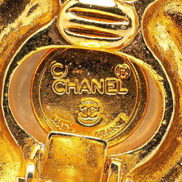 シャネル フェイクパール ラウンド イヤリング ゴールド メッキ レディース CHANEL 【中古】
