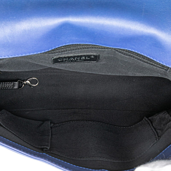 シャネル ボーイシャネル ココマーク  チェーン ショルダーバッグ ブルー ラムスキン レディース CHANEL 【中古】