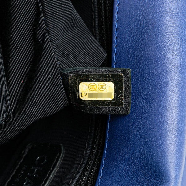 シャネル ボーイシャネル ココマーク  チェーン ショルダーバッグ ブルー ラムスキン レディース CHANEL 【中古】