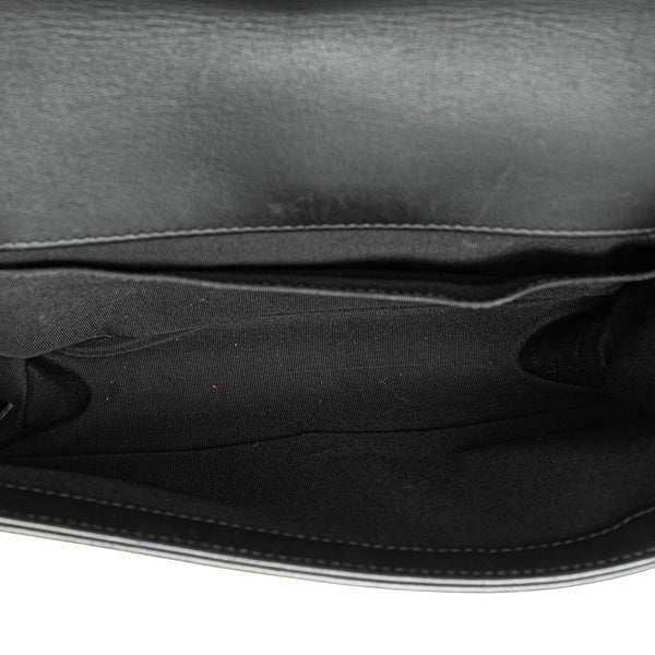 シャネル ボーイシャネル25  斜め掛け チェーン ショルダーバッグ ブラック ホワイト レザー ツイード レディース CHANEL 【中古】