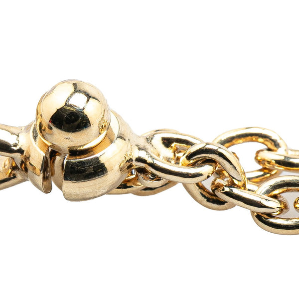 シャネル ハート ココマーク ラインストーン キーホルダー バッグチャーム ゴールド ピンク メッキ レディース CHANEL 【中古】