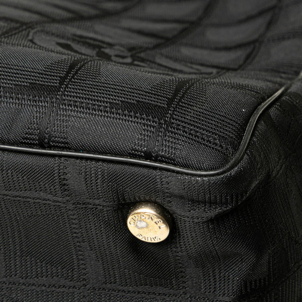 シャネル ニュートラベルラインMM ココマーク トートバッグ ショルダーバッグ ブラック ナイロン レザー レディース CHANEL 【中古】